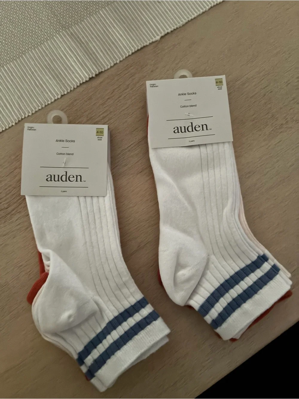 Women's Varsity Striped Ribbed 3pk Ankle Socks - {Bundle of 2}